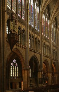 View of the South Side of the Nave by French School